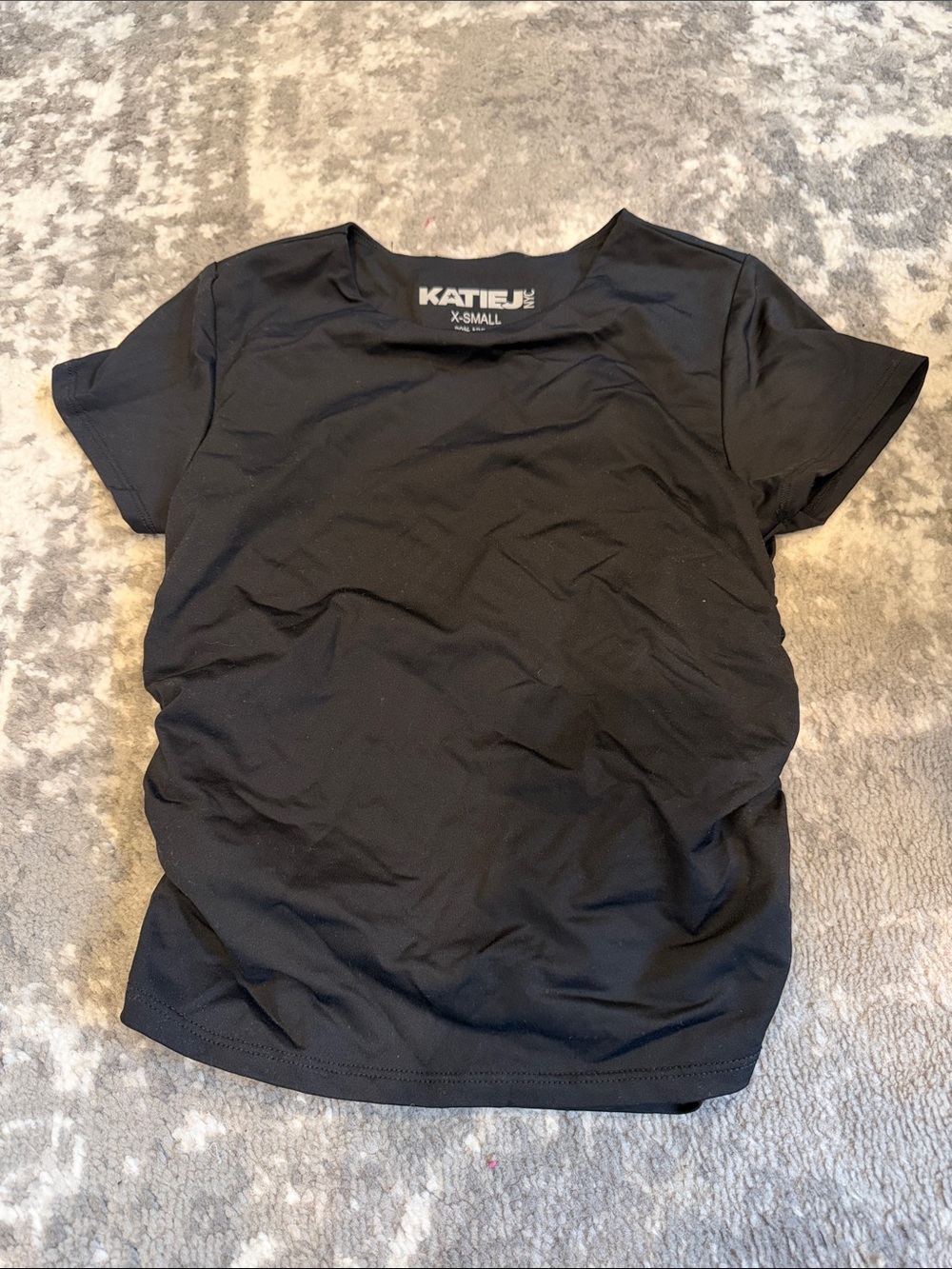 Katie J NYC Black Short Sleeve Tee